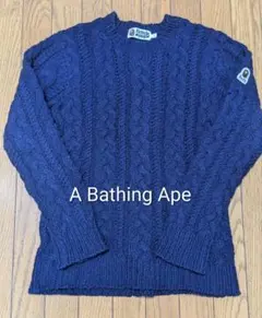 も*ち様 レア　A Bathing Ape 100%WOOL Knit Sのサムネイル