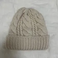 ニット帽 ベージュ