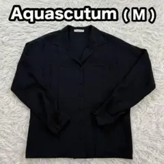 【Aquascutum】ヴィンテージ 長袖シャツ ブラック 英国製 Mのサムネイル
