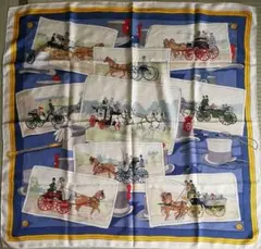 エルメス　HERMES　スカーフ　カレ90　馬車とハット