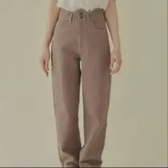 最終値下【希少S】こりん しまむら ウエストウェーブデザイン パンツ ブラウン