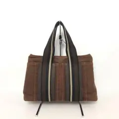 HERMES 헤르메스 트로카 호리존탈 캔버스 가죽 핸드백