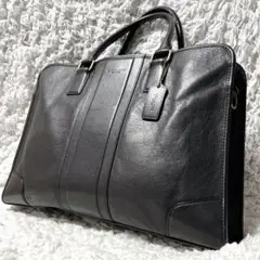 コーチ　ビジネスバッグ ブリーフケース 通勤　A4 黒　ブラック