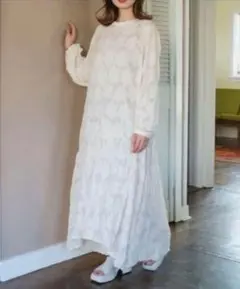 Kastane シアージャガードレースワンピース