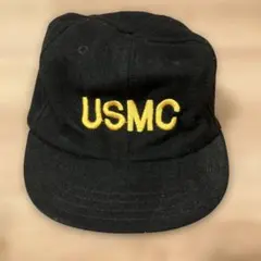 USMC刺繍 黒ベースボールキャップ