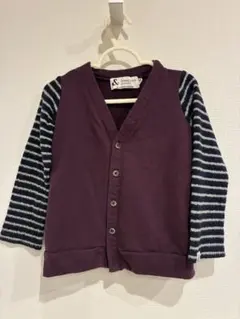 COMECHATTO CLOSET カーディガン 紫 ストライプ