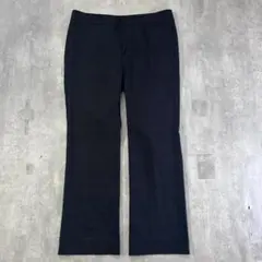 D98 バーバリー ノバチェック ブーツカット フレアパンツ 46 3XL 黒のサムネイル