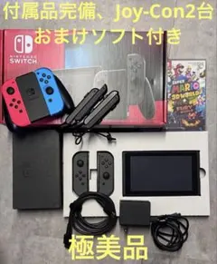 Nintendo Switch グレー本体箱付き　ソフト&Joy-Con＋1個