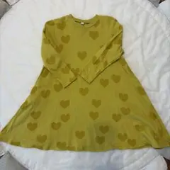 マーキーズ 120 マスタード ワンピース ハート f.o.kids フレア