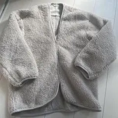 フリースジャケット ベージュ ルーズフィット