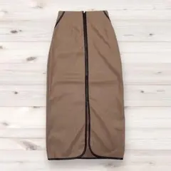 【新品】GRL グレイル パイピングタイトスカート ブラウン Lサイズ ロング丈