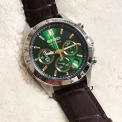 SEIKO クロノグラフ 腕時計 グリーン SBTR017