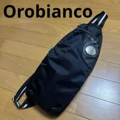 【美品】 Orobianco オロビアンコ 黒 ナイロン レザー ボディバッグ