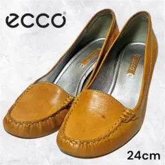 ecco エコー レザーパンプス モカシン キャメル 茶 24cm相当 38のサムネイル