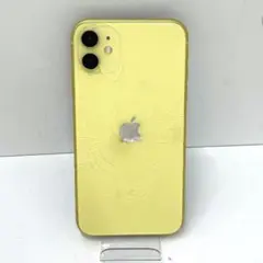 Apple iPhone11 128GB イエロー au 背面割れジャンク品