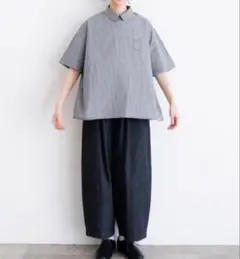 MARGARETHOWELLLARGE CHECKLINENリネンチェックシャツ - メルカリ