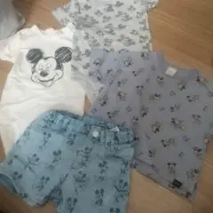 ミッキーマウス ベビー服セット 18M 4点約80cm