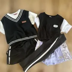 PEZ ANAPKIDS UNIQLO セットアップ 黒/白　ダンス　女の子