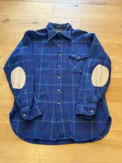ペンドルトン ウール チェックシャツ L エルボーパッチ