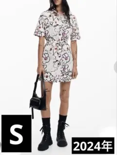 Desigual CAMISEROFLOR ワンピースショートスリーブ　S