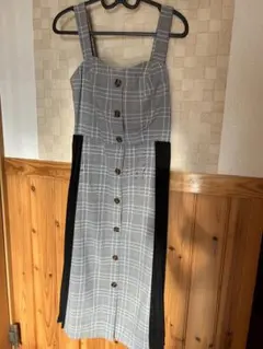 ING イング　グランチェック　ジャンバースカート　M