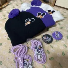 ミッキーニット３個帽セット
