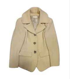 クリーム色 テーラードジャケット スカートセット