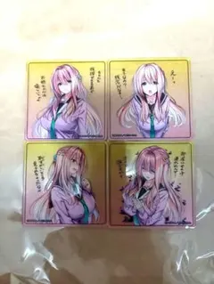 蔦町ちとせ アマカノ2 ピロ水 アクリル コースター セット 版画展 全4