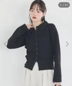 earth music ＆ ecology 襟付きニットアンサンブル