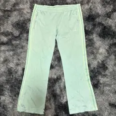 adidas ミントグリーン フレアトラックパンツ 古着