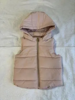 H&M: フード付きダウンベスト80cm ピンク