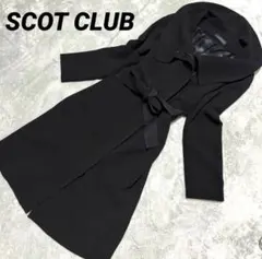美品】チャコット ストレッチAラインコート ゆったりサイズ 黒