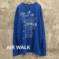 AIR WALK エアウォーク ロンT 長袖 Tシャツ ブルー XL a635のサムネイル