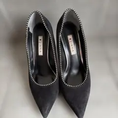 DIANA ブラック スエード ハイヒール 23.5cm