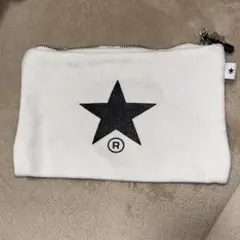 CONVERSE スター柄ポーチ ホワイト