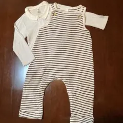 プチバトー　PETIT BATEAU長袖ロンパース　サロペット