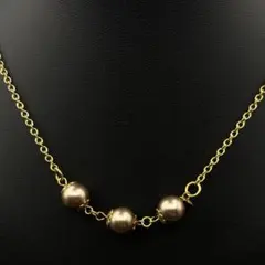 301遺品整理品　ネックレス　パール？　フェイクパール？　金色　ヴィンテージ
