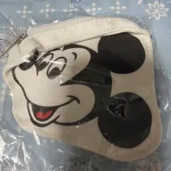 ミッキー＆フレンズ シークレットポーチ カラビナ付き フェイスダイカット