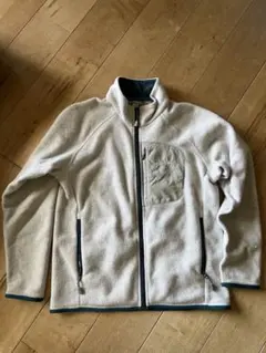mont-bell 140 フリースジャケット クリーム色 ジップアップ
