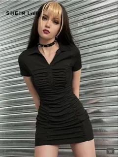SHEIN ブラックミニワンピース XS