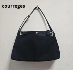 courreges ハンドバッグ　ワンショルダー　 ロゴ金具 ナイロン 【美品】