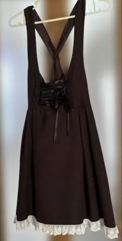 ブラウン Aラインスカート レース付き　150