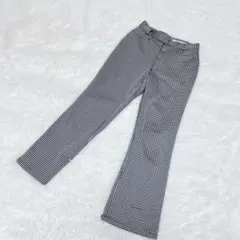 ロートレアモン 千鳥格子 テーパードパンツ 日本製 表記２サイズ 黒白