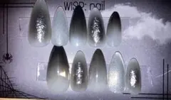 モノクログラデーションネイルチップ 10個セットSサイズ〜おまけ付き〜