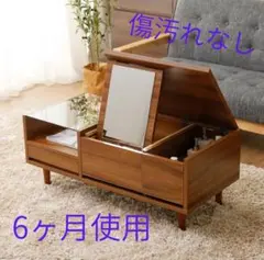 LOWYA 木目調ドレッサー 鏡付き スツールセット - メルカリ