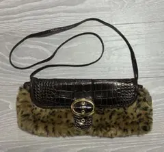 【当時物】00s y2k 平成ギャル 派手 ヒョウ柄 ショルダーバッグ