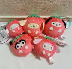 サンリオキャラクターズ フルーツきぐるみマスコット～いちご～ 全5種セット