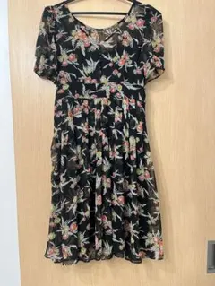 JILLSTUART 花柄 フラワーシフォンフレアワンピース ジルスチュアート