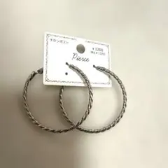 チタンポスト　フープピアス　シルバーのサムネイル