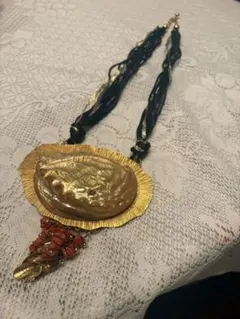 シェルデザイン ネックレス ゴールド